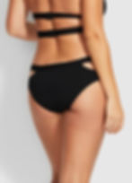 hipster bikini bottoms black active split band seafolly