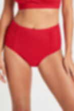 Sea Level swimwear Australia tummy control bikini bottoms essentials gathered side high waist pant red quality flattering buy