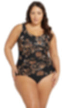 Chantique Raphael E/F underwire tummy control tankini Artesands underwire swimwear for big busts boutique flattering tankini