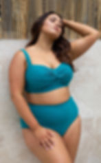 RHAPSODY TEAL BOTTICELLI Plus Size Underwire Bikini Top Artesands