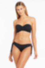 Underwire Push Up Bikini Top sustainable Sea Level Australia Essentials Twist front bandeau